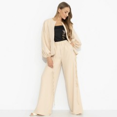 Костюм-двойка с брюками в бежевом цвете Charutti(фото6)