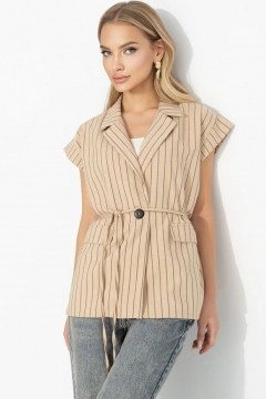 Жилет бежевый в полоску Charutti