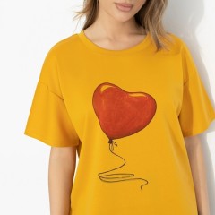 Футболка оранжевая с принтом Charutti(фото4)