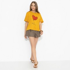 Футболка оранжевая с принтом Charutti(фото2)