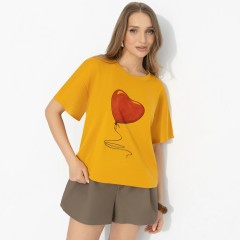 Футболка оранжевая с принтом Charutti(фото6)