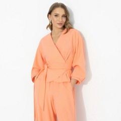 Блузка коралловая с поясом Charutti(фото5)