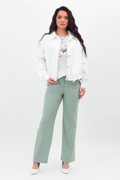 Блузка белого цвета с принтом Braslava(фото2)