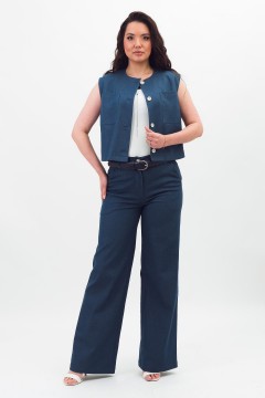 Жилет укороченный светло-синий Braslava(фото2)