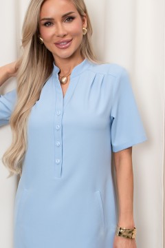 Платье льняное голубого цвета Нэлли №1 Valentina(фото3)