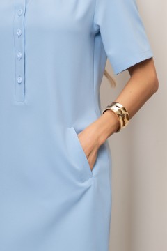 Платье льняное голубого цвета Нэлли №1 Valentina(фото6)