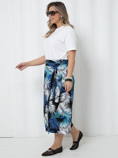 Юбка макси чёрная с тропическим принтом Agata(фото4)