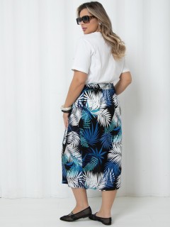 Юбка макси чёрная с тропическим принтом Agata(фото5)