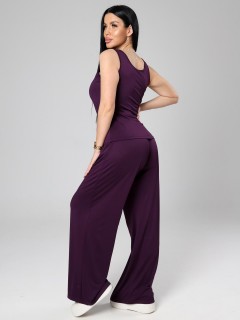 Костюм трикотажный с брюками в цвете баклажан Iv-capriz(фото7)