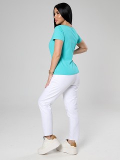 Футболка трикотажная в цвете ментол Iv-capriz(фото7)