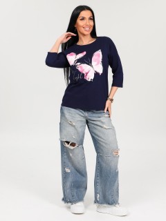 Футболка трикотажная чернильного цвета Iv-capriz(фото6)