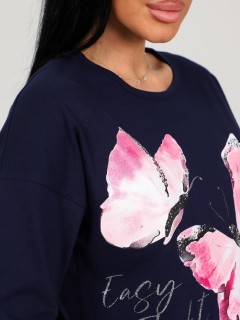 Футболка трикотажная чернильного цвета Iv-capriz(фото5)