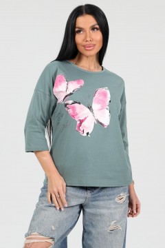 Футболка трикотажная в цвете хаки Iv-capriz