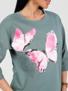 Футболка трикотажная в цвете хаки Iv-capriz(фото5)