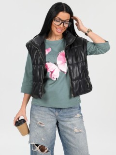 Футболка трикотажная в цвете хаки Iv-capriz(фото3)