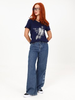 Футболка трикотажная чернильного цвета Iv-capriz(фото6)