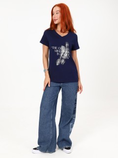 Футболка трикотажная чернильного цвета Iv-capriz(фото8)