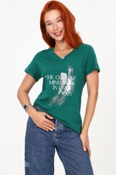 Футболка трикотажная зелёного цвета Iv-capriz