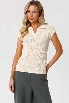 Жилет вязаный цвета слоновая кость Priz