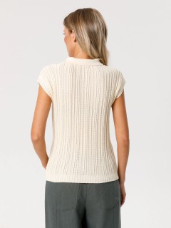 Жилет вязаный цвета слоновая кость Priz(фото5)