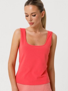 Топ трикотажный кораллового цвета Priz(фото3)