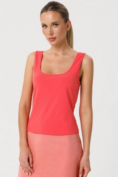 Топ трикотажный кораллового цвета Priz