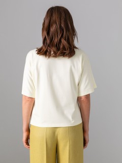 Футболка трикотажная в цвете слоновая кость Priz(фото4)
