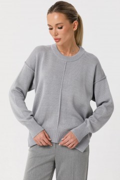 Джемпер вязаный серого цвета Priz