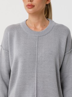 Джемпер вязаный серого цвета Priz(фото3)