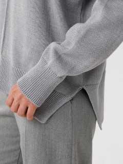 Джемпер вязаный серого цвета Priz(фото6)