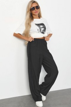 Брюки широкие чёрные Jetty