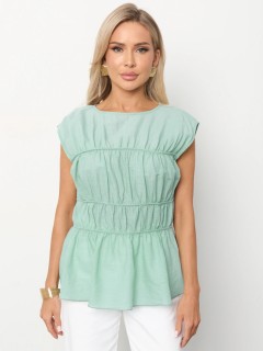 Блузка мятного цвета из хлопка Jetty(фото3)