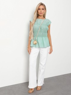 Блузка мятного цвета из хлопка Jetty(фото2)