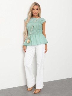 Блузка мятного цвета из хлопка Jetty(фото6)
