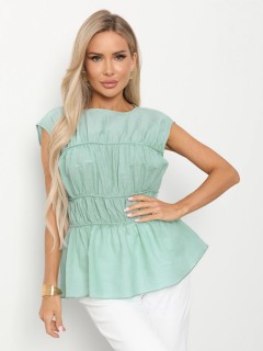 Блузка мятного цвета из хлопка Jetty(фото5)