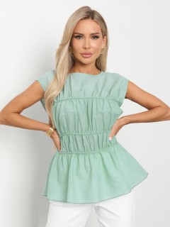 Блузка мятного цвета из хлопка Jetty(фото8)