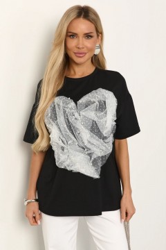 Футболка трикотажная чёрная Jetty