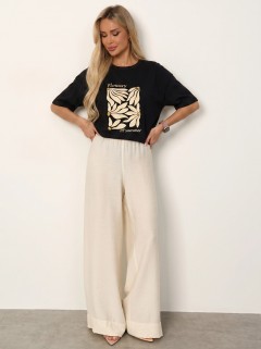 Футболка трикотажная чёрная с печатным принтом Jetty(фото5)