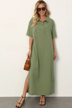 Платье-футболка из хлопка цвета хаки Jetty