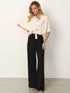 Брюки широкие чёрные с карманами Jetty(фото4)