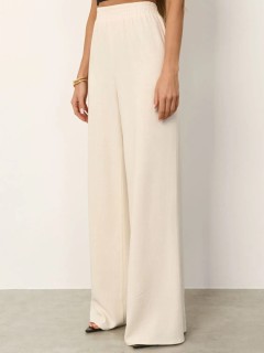 Брюки широкие молочного цвета с карманами Jetty(фото6)