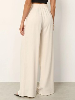 Брюки широкие молочного цвета с карманами Jetty(фото7)