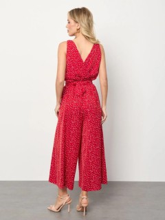 Комбинезон красный в горошек с широкими брюками-палаццо Jetty(фото5)