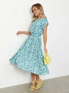 Платье миди серое с цветочным принтом Jetty(фото7)