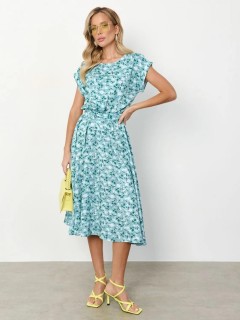 Платье миди серое с цветочным принтом Jetty(фото8)