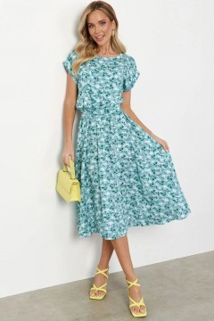 Платье миди серое с цветочным принтом Jetty