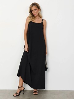 Сарафан макси чёрное на бретелях Jetty(фото7)