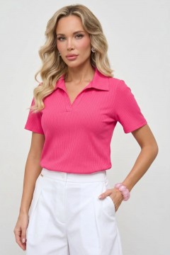 Джемпер-поло трикотажный розового цвета Jetty