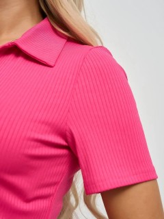 Джемпер-поло трикотажный розового цвета Jetty(фото5)