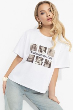 Футболка белая с принтом Charutti